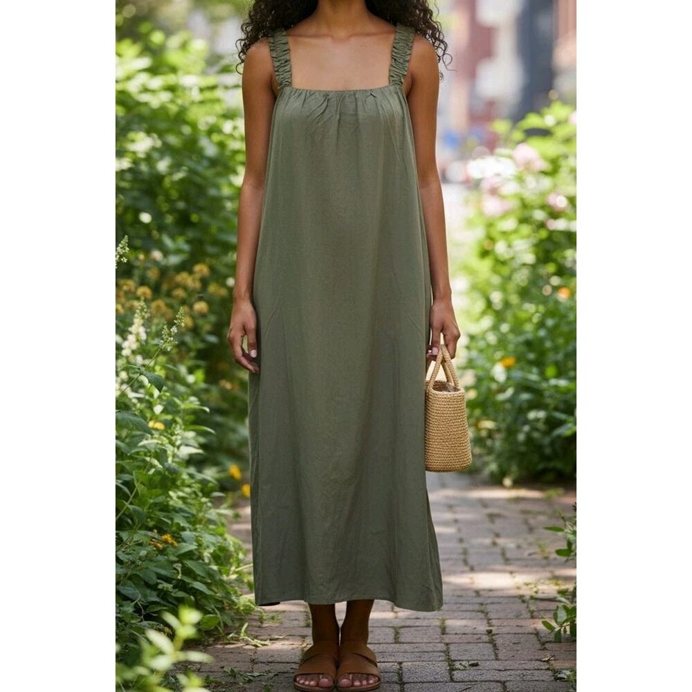 Petal & Pup Olive Green Maxi Sundress